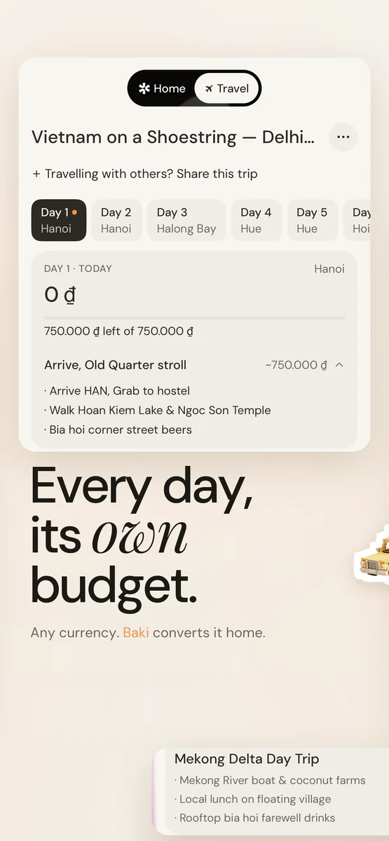 Every day, its own budget
