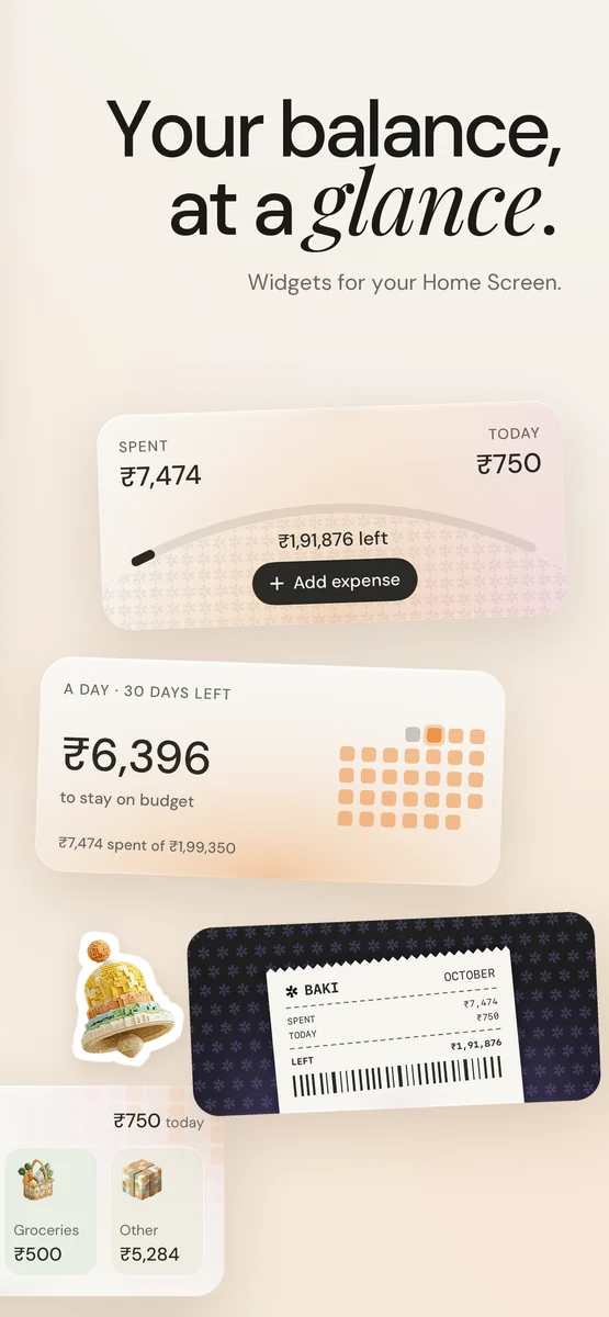 Your balance, at a glance