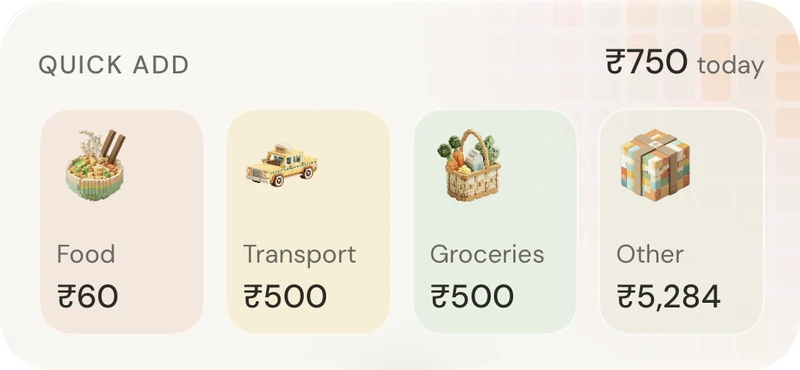 Quick add widget